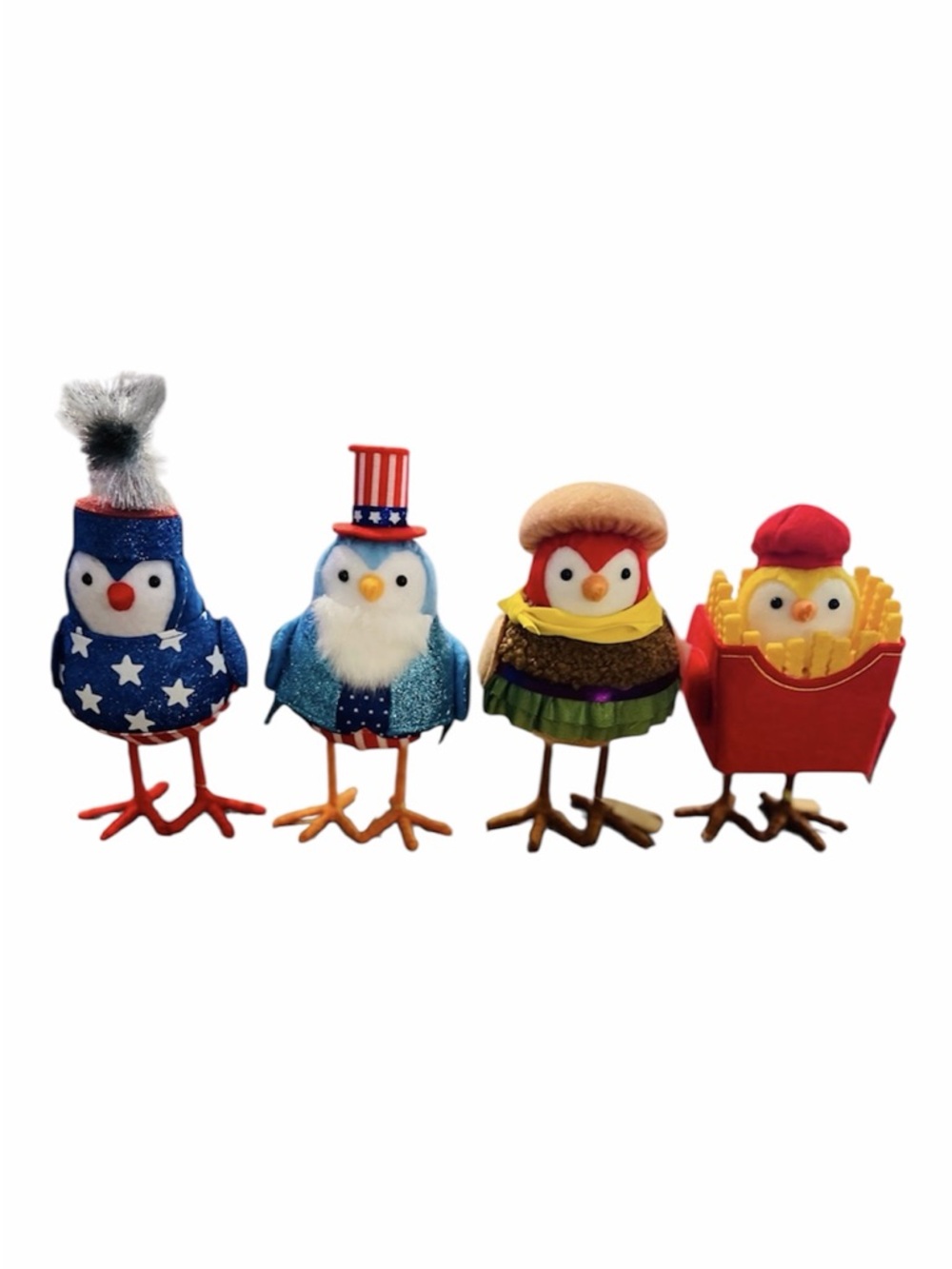 Target Bullseye Summer 2026 Patriotic Featherly Friends Fabric Birds Set of 4